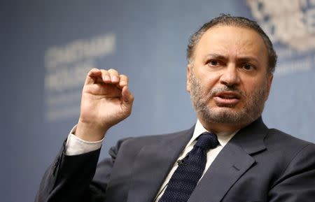 Minister of State for Foreign Affairs for the United Arab Emirates, Anwar Gargash, speaks at an event at Chatham House in London, Britain July 17, 2017. REUTERS/Neil Hall