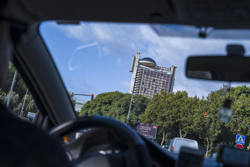 View of the Hesperia Barcelona Tower hotel, the site of The Ufology World Congress 2019 in Barcelona, Spain. (Photo: José Colon for Yahoo News)