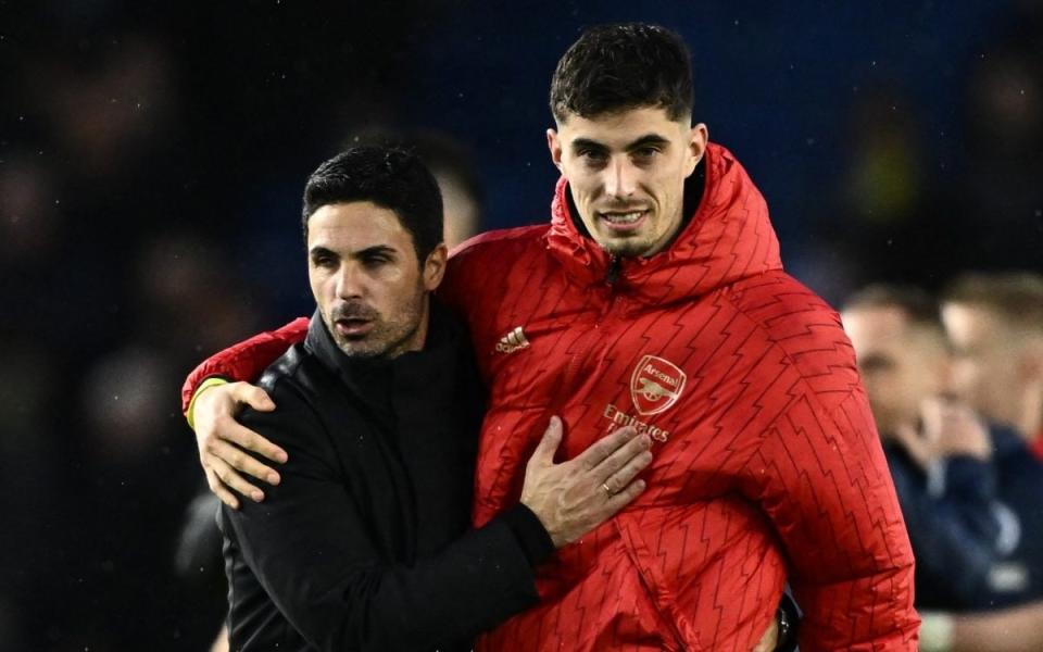 Mikel Arteta and Kai Havertz