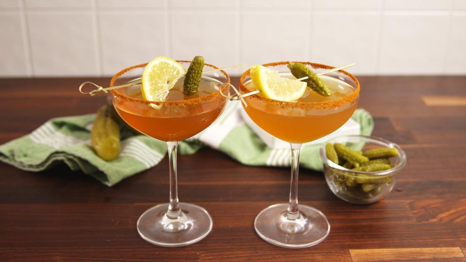 Pickle Juice Whiskey Sours