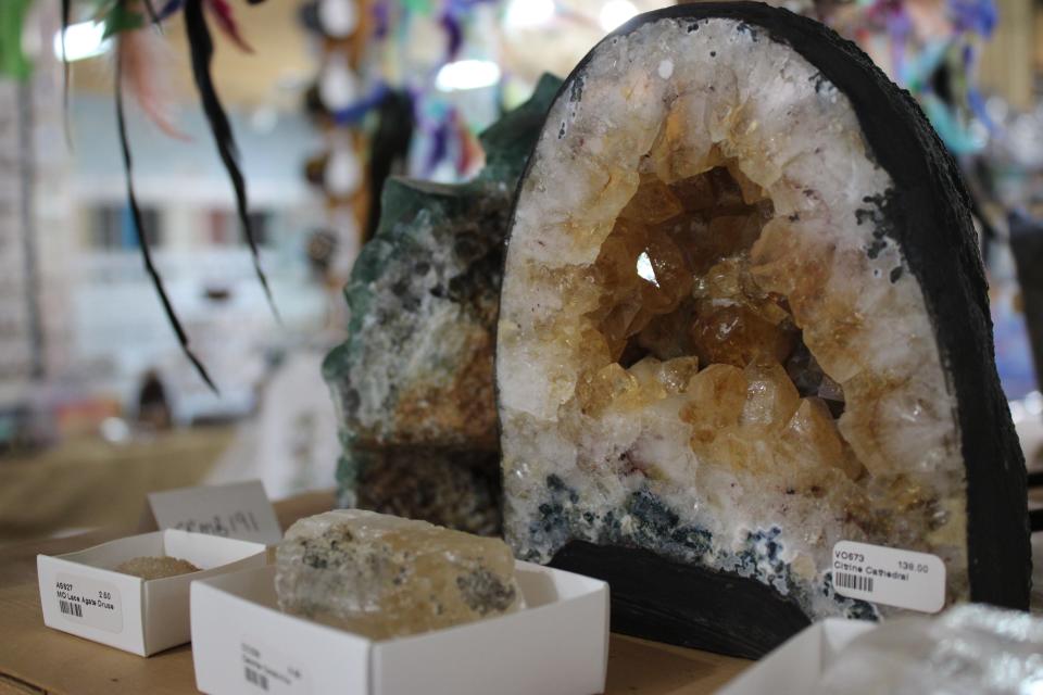 A Citrine Cathedral Quartz inside the Noble Stone in Amana, located at 4510 220th Trail, June 27.