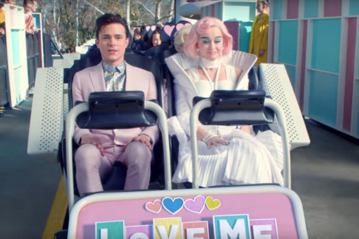 First look: Katy Perry rides a roller coaster in brand new video for Chained to the Rhythm: Katy Perry/YouTube