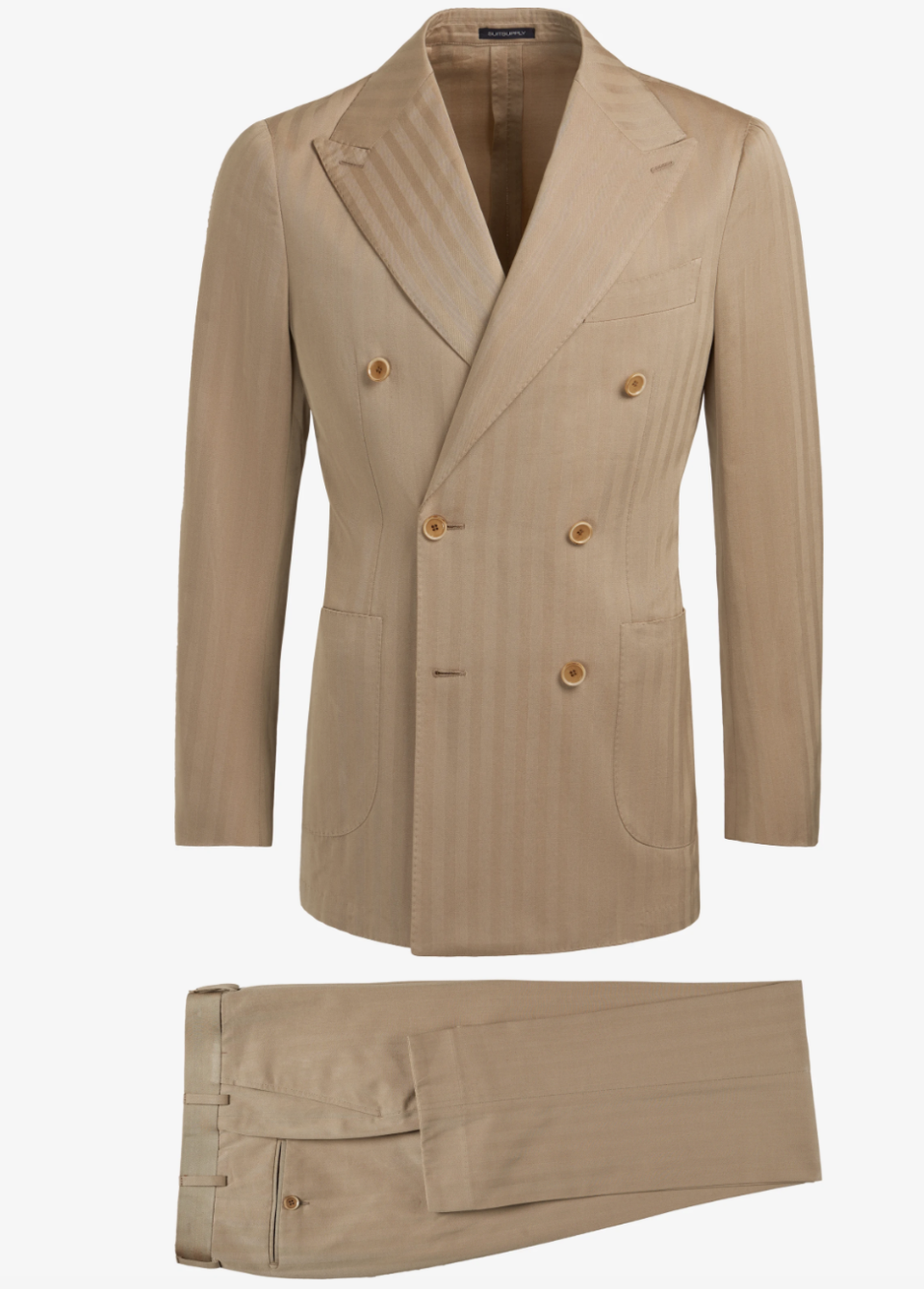 Light Brown Herringbone Havana Suit