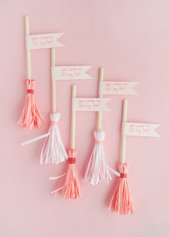 valentines crafts for kids broom