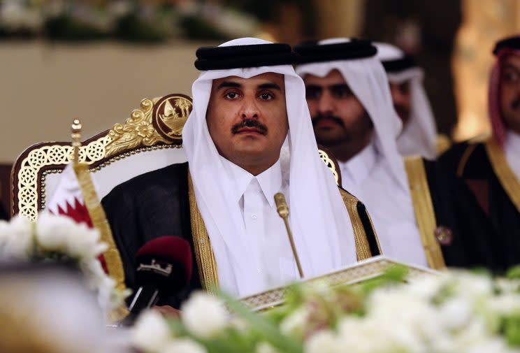 <em>El gobernante de Qatar, emir jeque Tamim bin Hamad Al-Thani. Foto de AP</em>