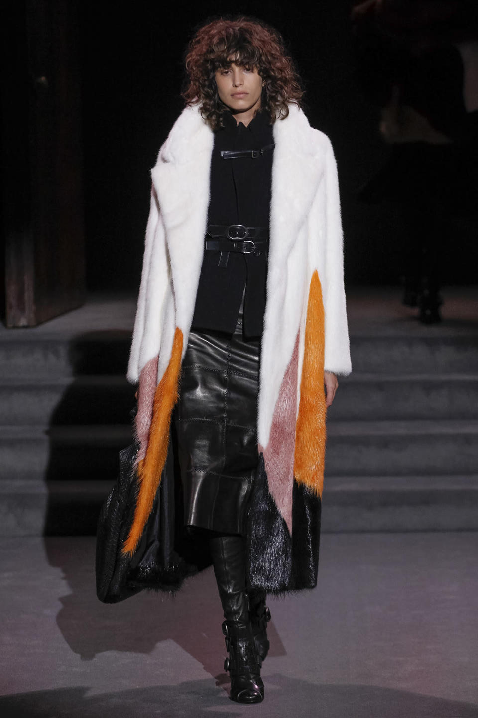 A model walks the runway at Tom Ford’s show at New York Fashion Week on Sept. 7.