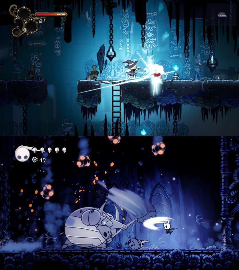 ¿Never Grave es muy parecido a Hollow Knight?