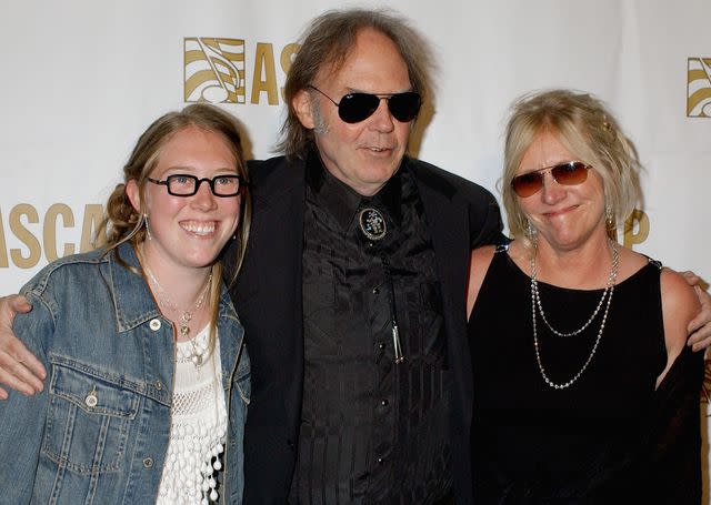 <p>Gregg DeGuire/WireImage</p> Neil Young, Pegi Young and their daughter Amber at the 22nd Annual ASCAP Pop Music Awards.