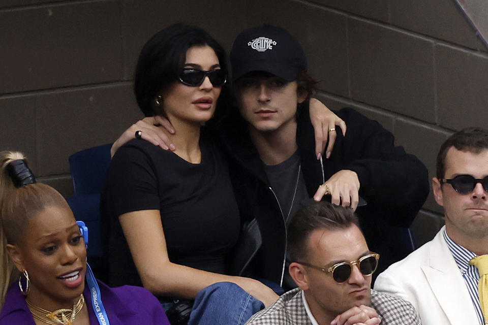 Kylie Jenner and Timothee Chalamet at the U.S. Open