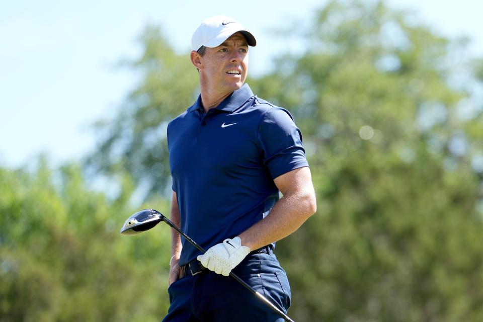 SAN ANTONIO, TEXAS - APRIL 05: Rory McIlroy of Northern Ireland plays his tee shot from the 4th hole during the second round of the Valero Texas Open at TPC San Antonio on April 05, 2024 in San Antonio, Texas. (Photo by Raj Mehta/Getty Images)