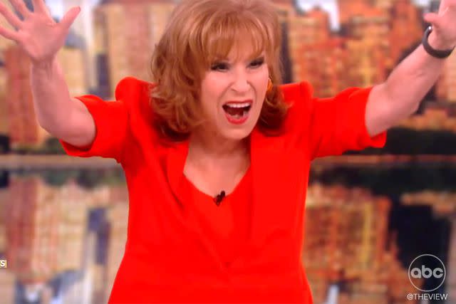 <p>ABC</p> Joy Behar demonstrates bear attack on 'The View'