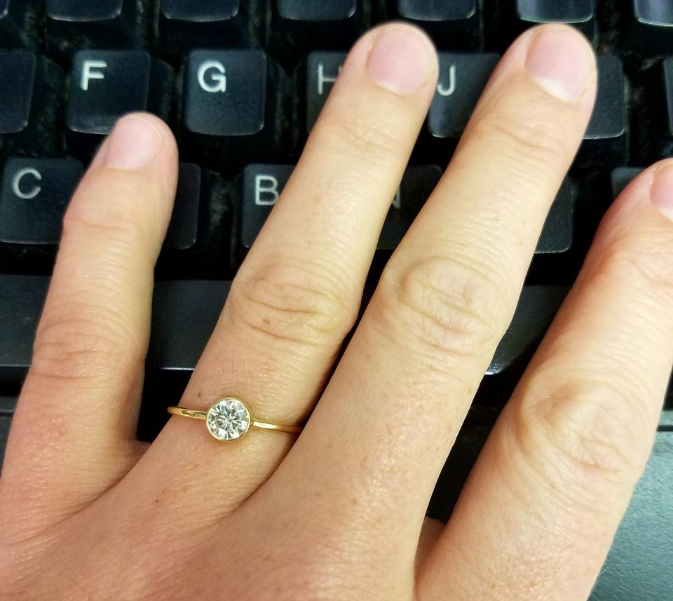 "I wanted a ring that I could wear every day, not something I had to take off all the time because it got in my way." (Photo: Courtesy of Nicole)