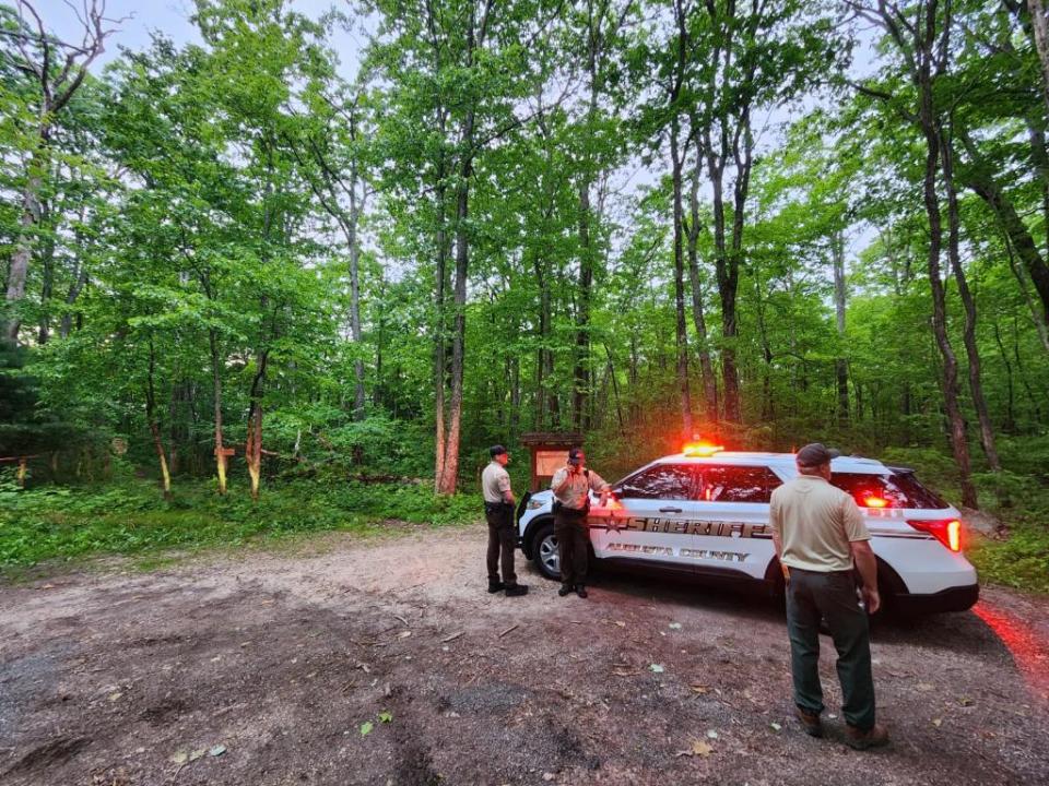 Mine Bank trail head, off the Blue Ridge Parkway. On Sunday June 4, 2023 a small plane crashed in the area.