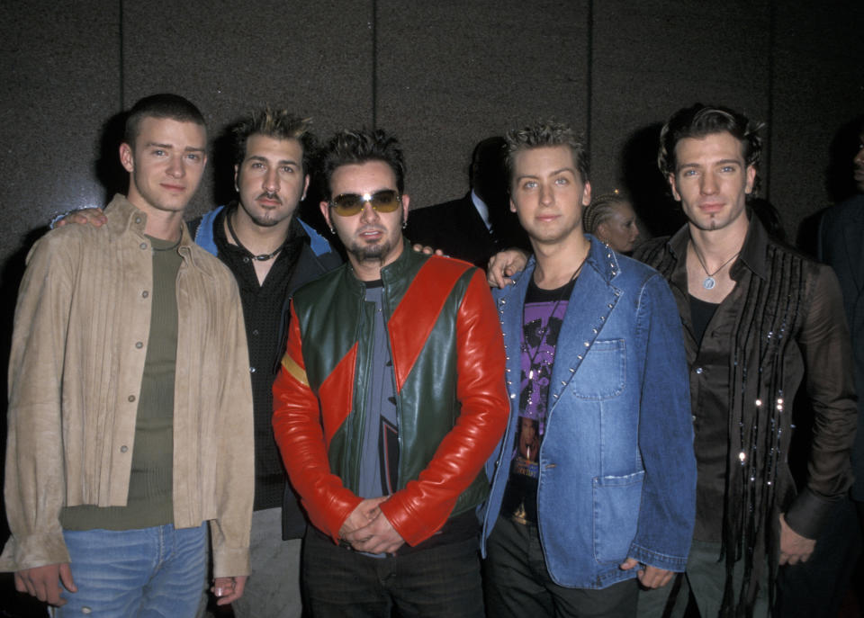 N'Sync Justin Timberlake, Joey Fatone, Chris Kirkpatrick, Lance Bass, and JC Chasez