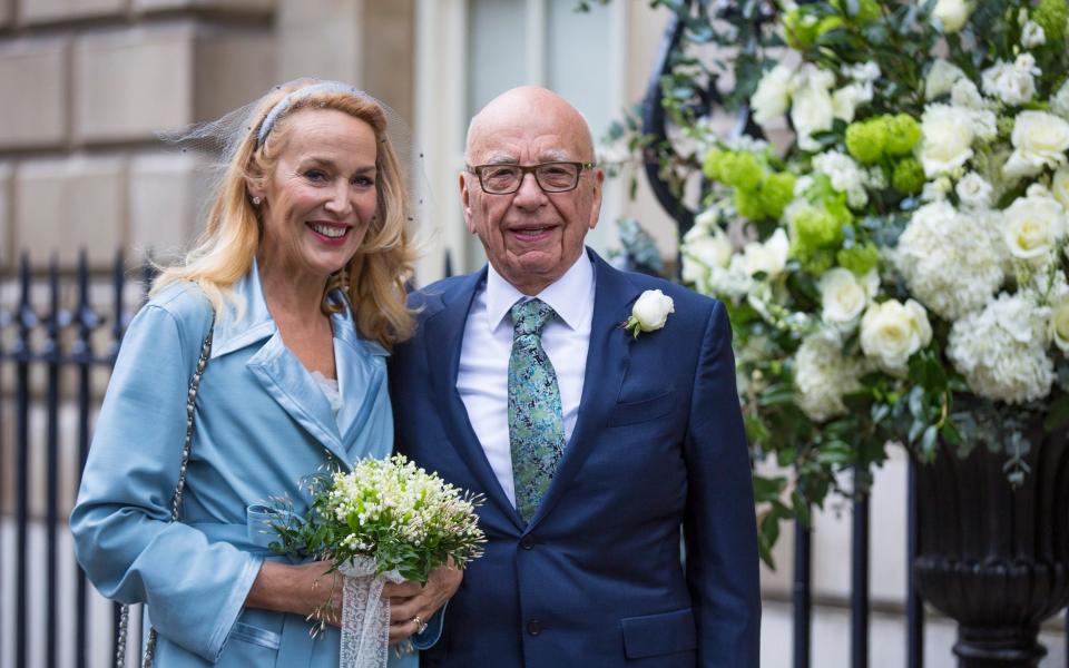 Murdoch and Hall wed in 2016 less than two months after they publicly announced their engagement - Warren Allott