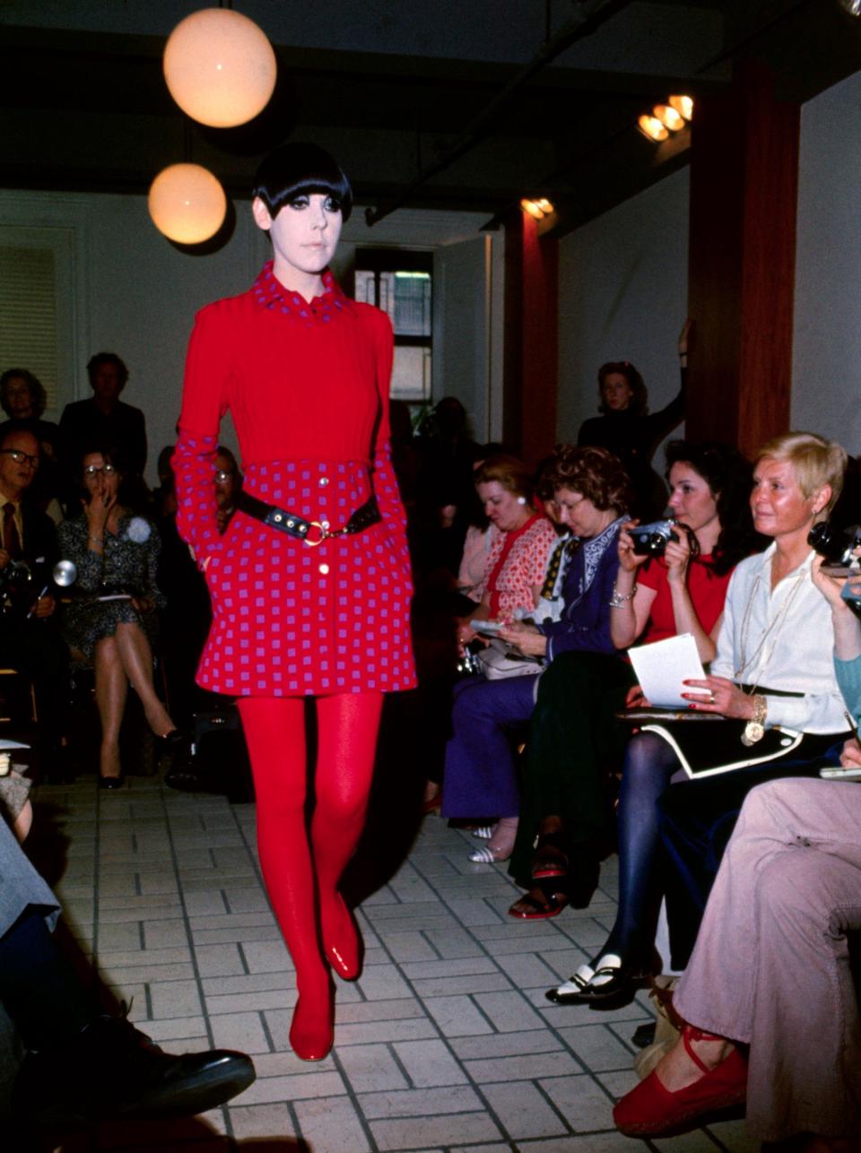 Peggy Moffitt models Gernreich's Fall 1971 collection