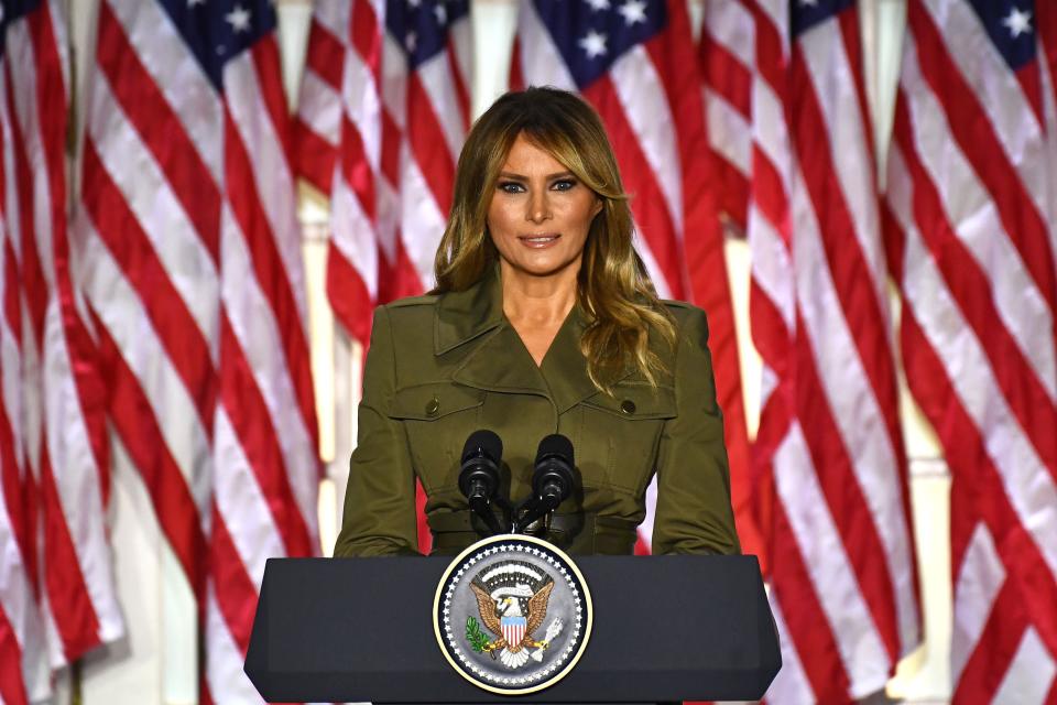 <p>Melania Trump gives farewell message days before Biden inauguration</p> (AFP via Getty Images)
