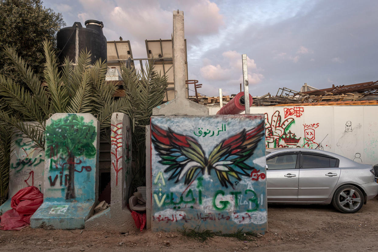 The only bomb shelter in az-Zarnūg village.   (Avishag Shaar-Yashuv for NBC News)