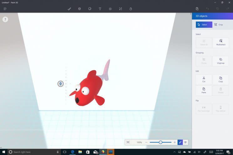 Windows 10 Paint 3D app.