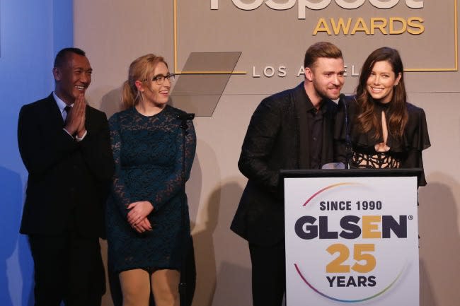 justin timberlake and jessica biel honored by glsen