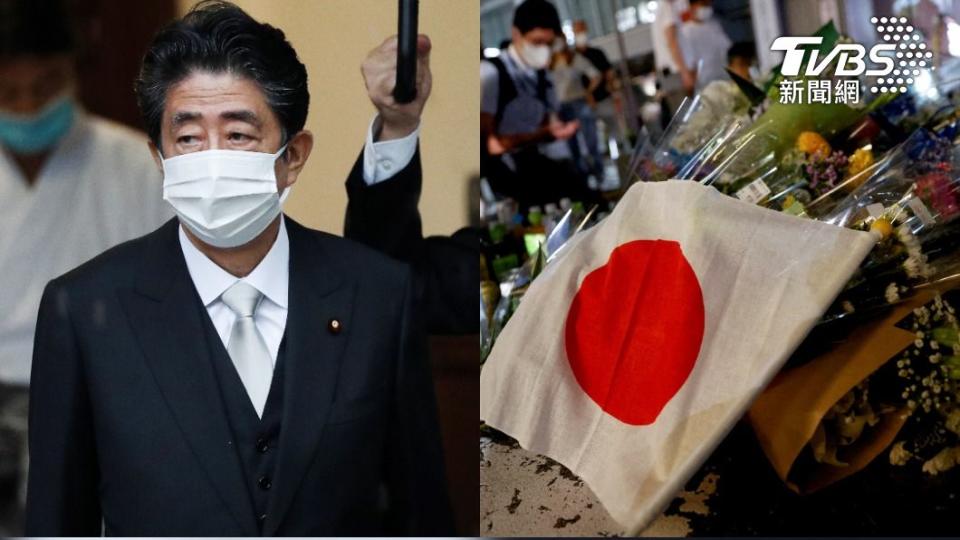 日本前首相安倍晉三中彈身亡，民眾前往哀悼。（圖／達志影像路透社）