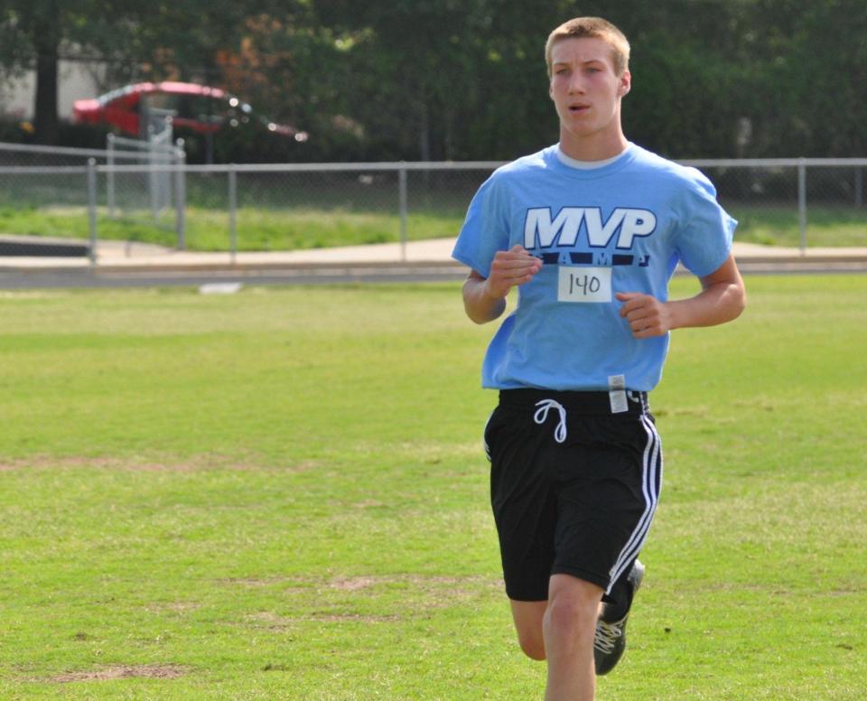 Trevor Lawrence received the Underclassman Award at MVP camp as an eighth-grader, before he began his high school quarterback career in Cartersville, Ga. [Provided by Rusty Mansell]