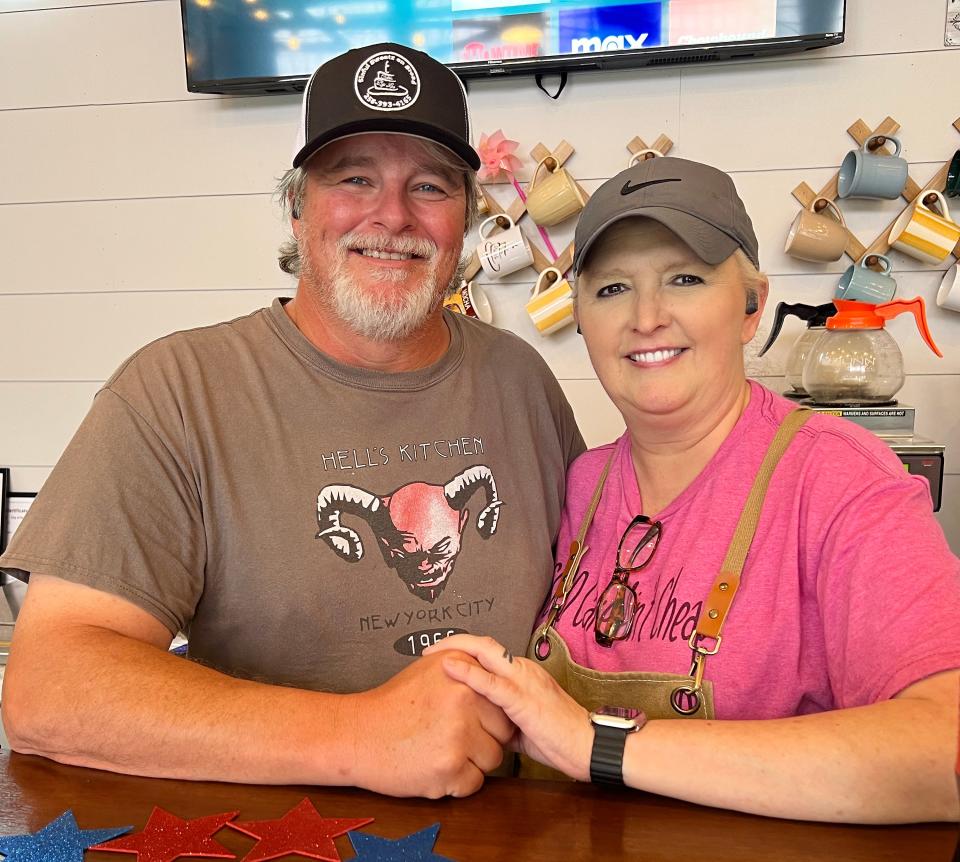 Lee and Dana Johnson are the owners of Sinful Sweetz at 412 Broad St. in downtown Gadsden.