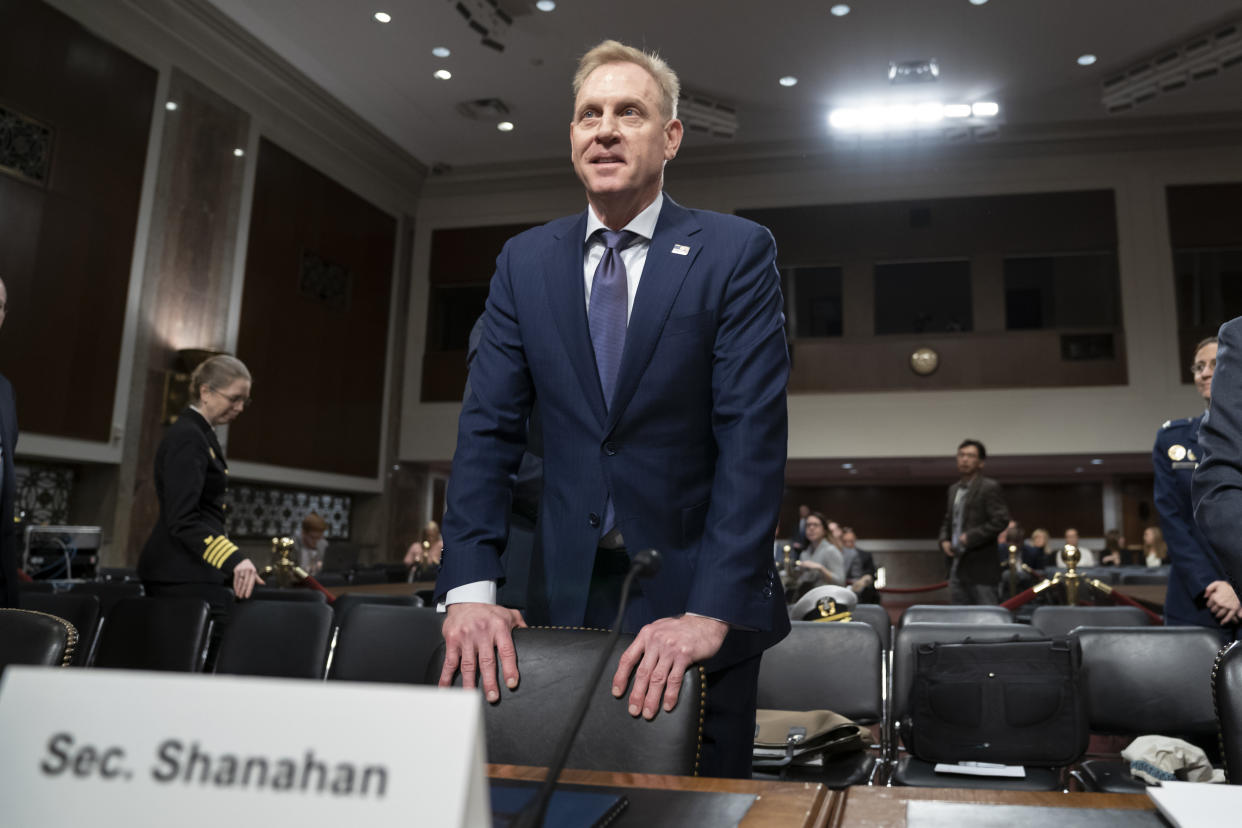Acting Defense Secretary Patrick Shanahan goes before the Senate Armed Services Committee to discuss the Department of Defense budget, on Capitol Hill in Washington, Thursday, March 14, 2019.   (Photo: J. Scott Applewhite/AP)                                                                                                                                                                                                                                                                                                                                                                                                      