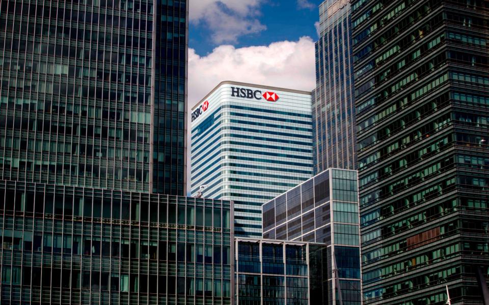 HSBC offices in Canary Wharf, London - AFP