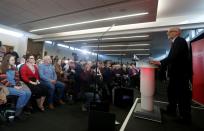 Britain's Labour Party leader Jeremy Corbyn speaks on new digital infrastructure policy in Lancaster