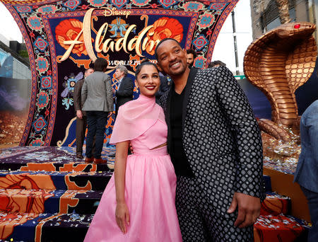 Cast members Naomi Scott and Will Smith attend the premiere of "Aladdin" at El Capitan theatre in Los Angeles, California, U.S. May 21, 2019. REUTERS/Mario Anzuoni