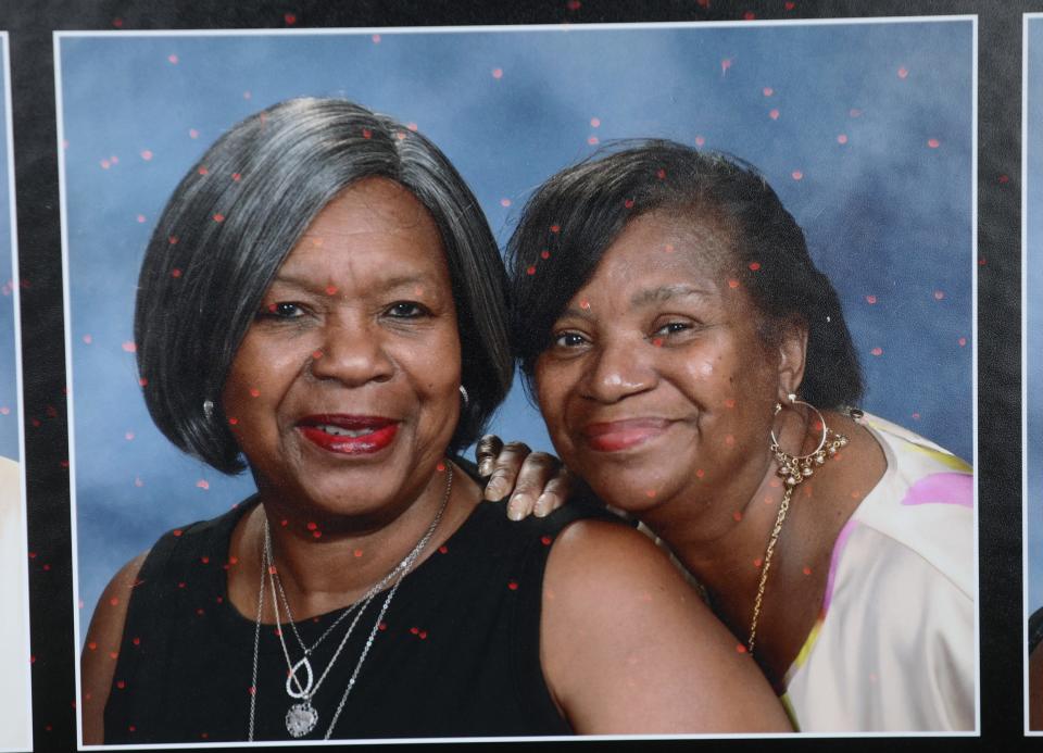 Celestine Chaney, right, with her sister Jo-Ann Daniels, who was with Chaney when Payton Gendron killed 10 Black people at the Tops supermarket in Buffalo. Chaney was one of the murder victims.