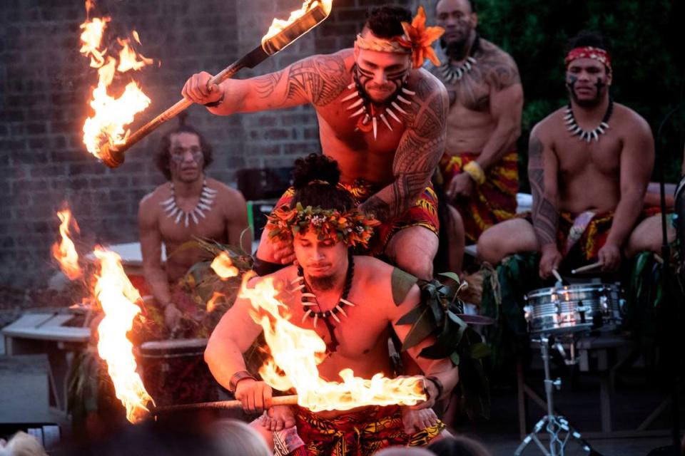 Polynesian Fire, a live music and buffet dinner show, is hosted by a family from American Samoa and is held six nights a week at the St. John’s Inn in Myrtle Beach, S.C. May 3, 2023.