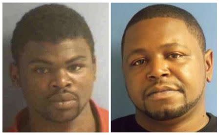 Ontarious Lewis (L) and Demond Morris are seen in a combination of undated pictures released by the Nashville Police Department in Nashville, North Carolina October 28, 2014. REUTERS/Nashville Police Department/Handout via Reuters