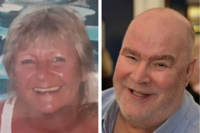 Tribute images of Ann Johnson, left, and Neil Falconer