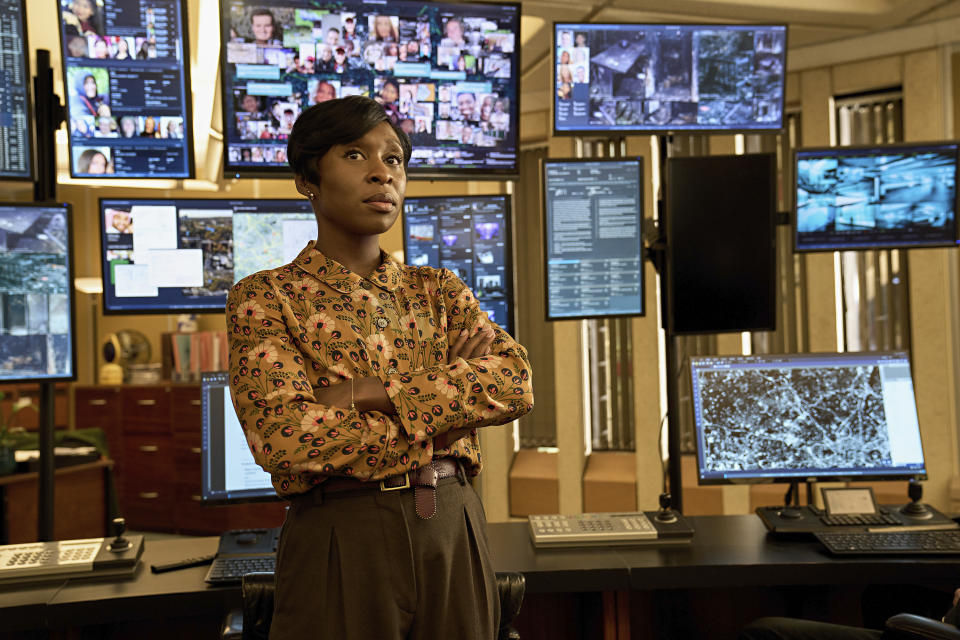 This image released by Netflix shows Cynthia Erivo in a scene from "Luther: The Fallen Sun." (John Wilson/Netflix via AP)