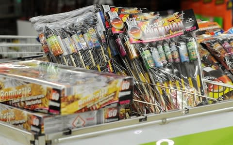 Sainsbury’s becomes the first major supermarket to stop selling fireworks following concern for pets - Credit: www.alamy.com