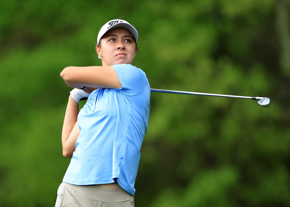 Anna Davis, the tournament's 2022 winner, was assessed a pair of two-shot penalties and missed the cut by two strokes last year. (Photo by David Cannon/Getty Images) (Photo by David Cannon/Getty Images)