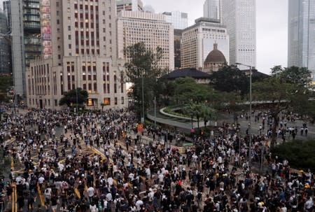 Protest to demand authorities scrap a proposed extradition bill with China, in Hong Kong