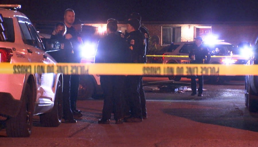 Police investigate a shooting in Arlington Park, Oct. 17, 2023. (NBC4/Ronald Clark)