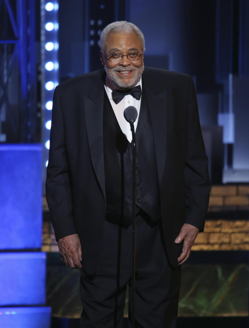 FILE - James Earl Jones accepts the special Tony award for Lifetime Achievement in the Theatre at the 71st annual Tony Awards on June 11, 2017, in New York. Jones turns 92 on Jan. 17. (Photo by Michael Zorn/Invision/AP, File)