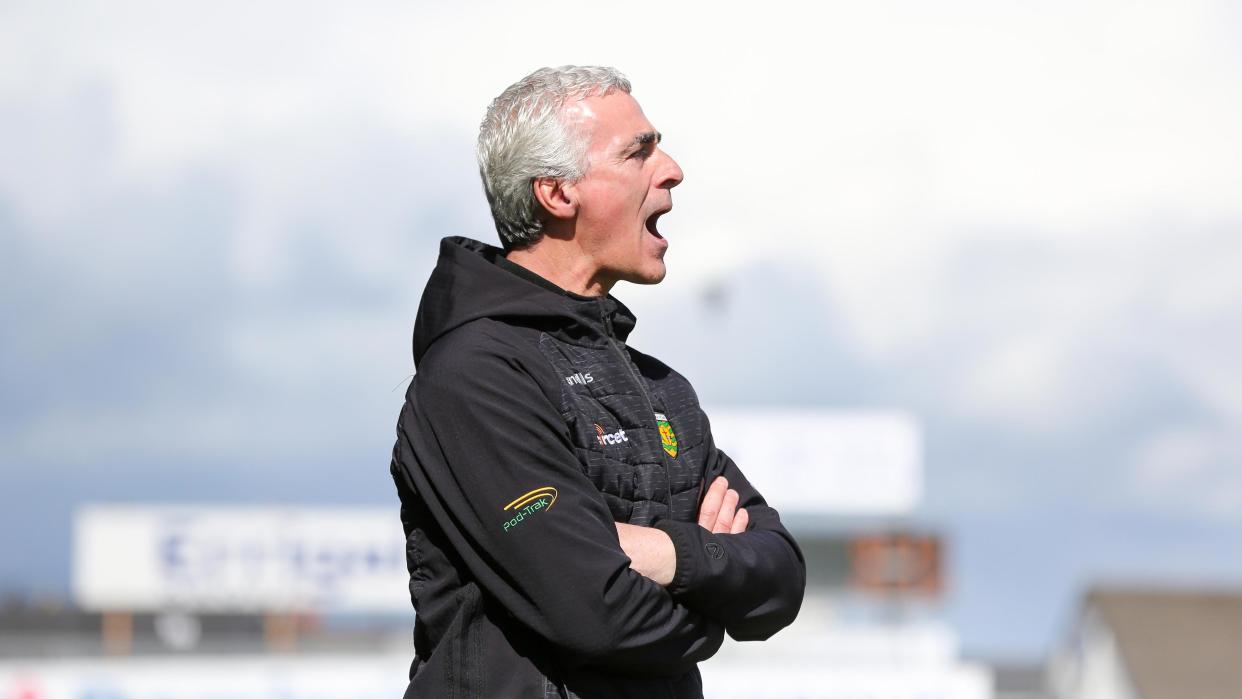 Jim McGuinness watches his side in action against Tyrone