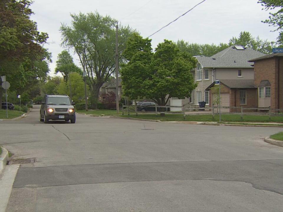 The first carjacking on Wednesday evening took place in this North York neighbourhood. Toronto police say it was the first of three. No one was injured in any of the robberies. (CBC - image credit)