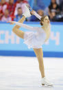 Carolina Kostner of Italy competes in the women's team short program figure skating competition at the Iceberg Skating Palace during the 2014 Winter Olympics, Saturday, Feb. 8, 2014, in Sochi, Russia. (AP Photo/Vadim Ghirda)