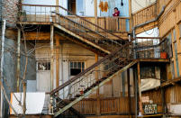 <p>Iron stairs and wooden balconies are seen in a courtyard in the old town, Tbilisi, Georgia, April 4, 2017. (Photo: David Mdzinarishvili/Reuters) </p>