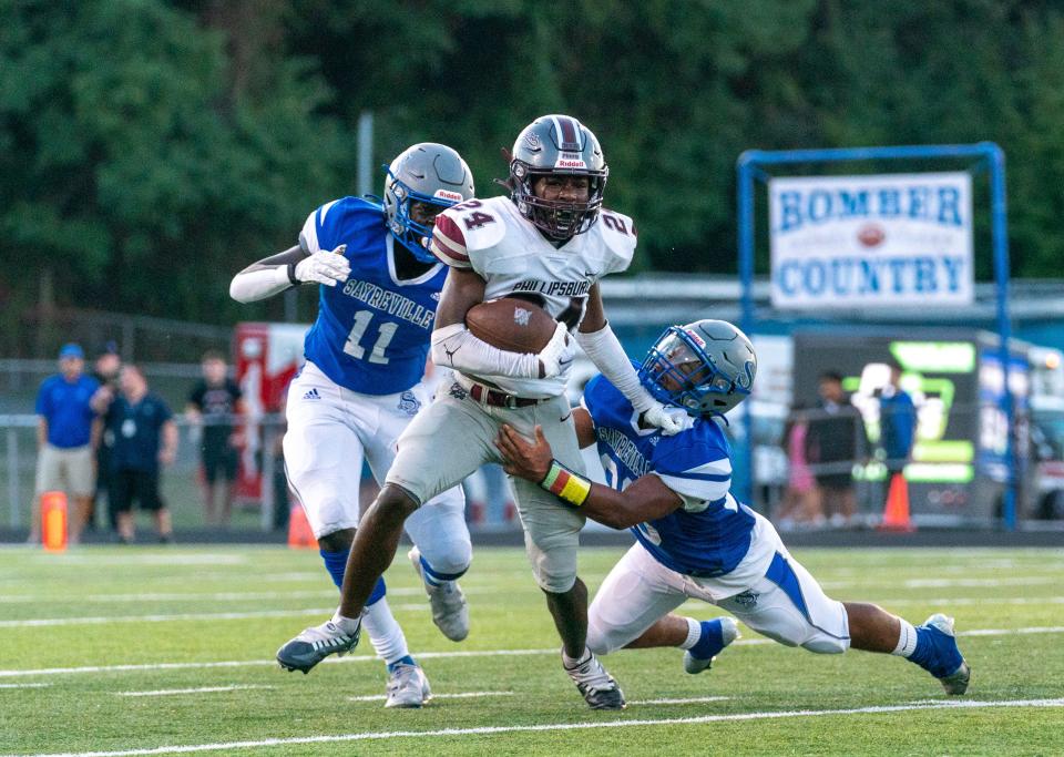 Phillipsburg and Sayreville high school football teams met Friday night on Sept. 2, at Sayreville high school football field.