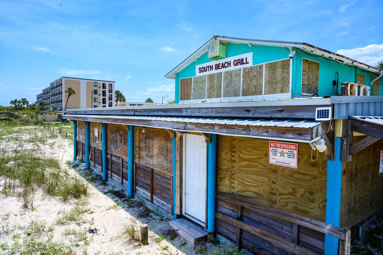 The closed South Beach Grill in Crescent Beach shares a parking lot with St. Johns County's Crescent Beach Park.