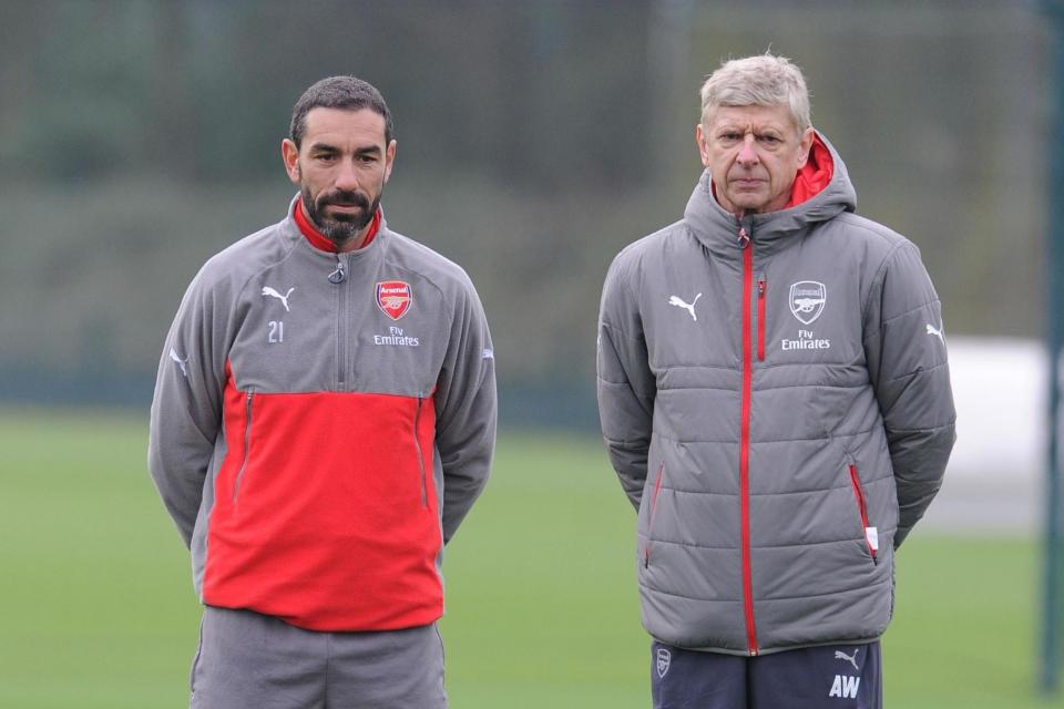 Robert returns | Pires works as a coach at Arsenal's London Colney training centre: Stuart MacFarlane/Arsenal FC via Getty Images