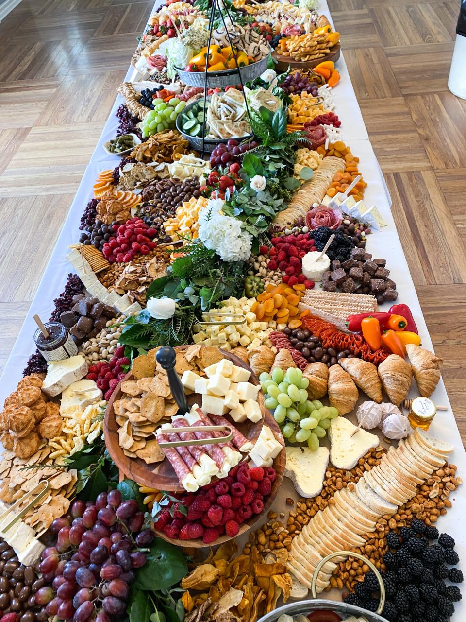 A grazing table made by Emmy Rener.