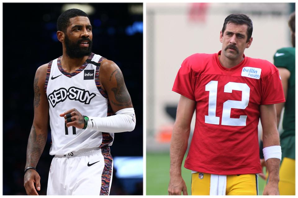 Kyrie Irving and Aaron Rodgers